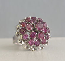 Load image into Gallery viewer, Vintage light pink rubies in sterling silver c1970s