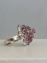 Load image into Gallery viewer, Vintage light pink rubies in sterling silver c1970s