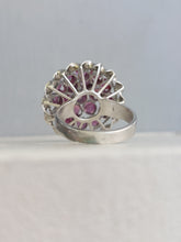 Load image into Gallery viewer, Vintage light pink rubies in sterling silver c1970s