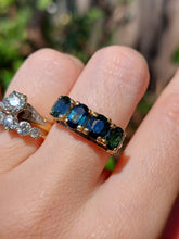 Load image into Gallery viewer, Incredible Vintage Australian Parti Sapphire ring 9ct yellow gold