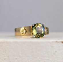 Load image into Gallery viewer, Phenomenal Australian Parti Sapphire in 9ct yellow gold