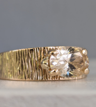 Load image into Gallery viewer, Champagne Harts Ranges zircon in rosey 9ct gold