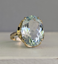 Load image into Gallery viewer, Natural Topaz cocktail ring 9ct c1979 London