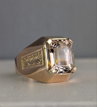Load image into Gallery viewer, Vintage mid century Golden topaz ring 14ct polish made.