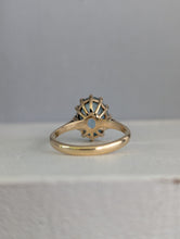Load image into Gallery viewer, The water drop aquamarine vintage 9ct yellow gold ring