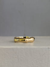 Load image into Gallery viewer, Vintage bamboo band c1980s 9ct yellow gold