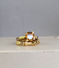Load image into Gallery viewer, Warm honey zircon in 14k yellow gold ring