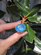 Load image into Gallery viewer, Glowing Aquamarine cabochon in sterling silver