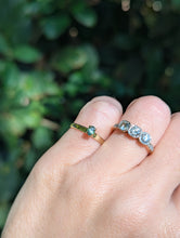 Load image into Gallery viewer, Exquisite dainty sculptural Australian green sapphire ring 9ct