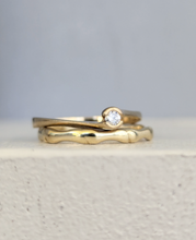 Load image into Gallery viewer, Delicate diamond bypass 9ct yellow gold