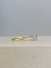 Load image into Gallery viewer, Early Australian 15ct band Joseph Lawrence Blue Zircon
