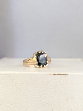 Load image into Gallery viewer, Australian parti sapphire in Early Australian rosey 9ct yellow gold