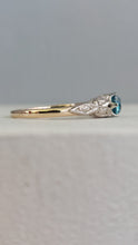 Load image into Gallery viewer, Antique Art Deco Zircon 9ct white and yellow gold