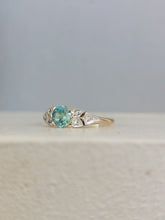 Load image into Gallery viewer, Early Australian 15ct band Joseph Lawrence Blue Zircon