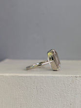 Load image into Gallery viewer, Silver French Art Deco Peach topaz ring