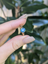 Load image into Gallery viewer, Bright blue Montana sapphire in c1930s ornate 9ct Australian ring.