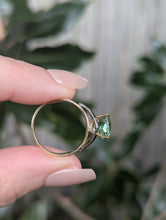 Load image into Gallery viewer, Luminous natural green tourmaline in 18ct yellow and white gold