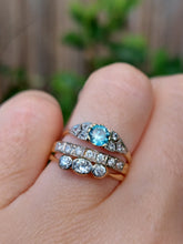 Load image into Gallery viewer, Early Australian 15ct band Joseph Lawrence Blue Zircon