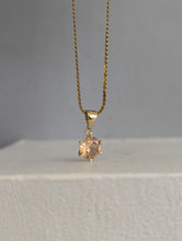 Load image into Gallery viewer, Cinnamon Hart Ranges zircon in vintage 9ct yellow gold pendant setting