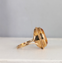 Load image into Gallery viewer, Sunshine citrine with barley twist Birmingham 1973 9ct yellow gold