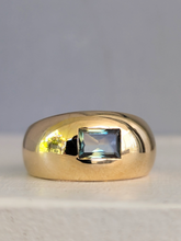 Load image into Gallery viewer, Wide Australian parti sapphire band 9ct yellow gold