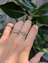 Load image into Gallery viewer, Aquamarine and silver 9ct yellow gold c1920s