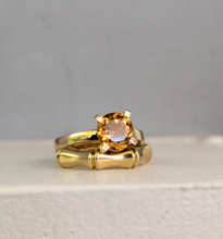 Load image into Gallery viewer, Warm honey zircon in 14k yellow gold ring