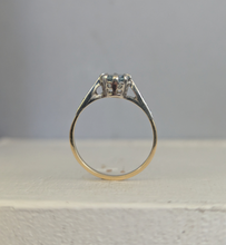Load image into Gallery viewer, Aquamarine and silver 9ct yellow gold c1920s