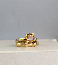 Load image into Gallery viewer, Warm honey zircon in 14k yellow gold ring