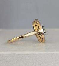 Load image into Gallery viewer, Luminous Parti sapphire & diamond navette 18ct