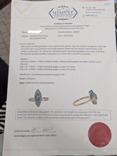 Load image into Gallery viewer, Luminous Parti sapphire & diamond navette 18ct