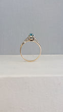 Load image into Gallery viewer, Antique Art Deco Zircon 9ct white and yellow gold