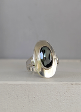 Load image into Gallery viewer, Mid century German oval shield spinel in 835 silver