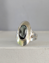 Load image into Gallery viewer, Mid century German oval shield spinel in 835 silver