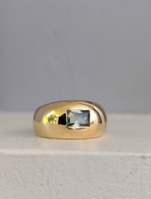 Load image into Gallery viewer, Wide Australian parti sapphire band 9ct yellow gold