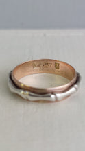 Load image into Gallery viewer, Antique Early Australian Bamboo band by Aronson & Co 9ct