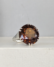 Load image into Gallery viewer, Gothic mid century whiskey citrine in sterling silver