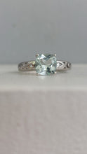 Load image into Gallery viewer, Ethereal aquamarine ring in 9ct white gold.