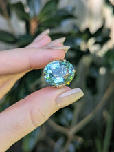 Load image into Gallery viewer, Vintage aquamarine ring c1960s Birmigham in yellow gold