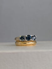 Load image into Gallery viewer, Bright blue parti trilogy in 9ct yellow and white gold