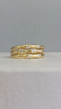 Load image into Gallery viewer, Vintage bamboo stack ring 18ct