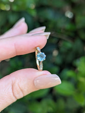 Load image into Gallery viewer, Aquamarine and silver 9ct yellow gold c1920s