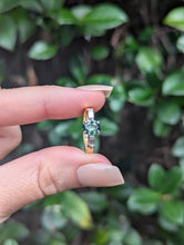 Load image into Gallery viewer, Vintage Sapphire and Diamond ring c1970 in 18ct Yellow and White Gold.