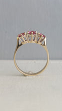 Load image into Gallery viewer, Pink Tourmaline Trilogy 9ct gold