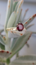 Load image into Gallery viewer, Deep berry pink tourmaline in 9ct yellow gold