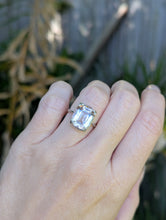 Load image into Gallery viewer, Silver French Art Deco Peach topaz ring