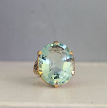 Load image into Gallery viewer, Vintage aquamarine ring c1960s Birmigham in yellow gold