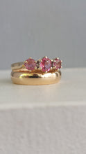 Load image into Gallery viewer, Pink Tourmaline Trilogy 9ct gold