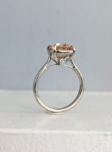 Load image into Gallery viewer, Golden topaz and diamonds in vintage silver 925