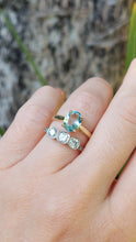 Load image into Gallery viewer, Vintage Aquamarine 9ct yellow gold ring